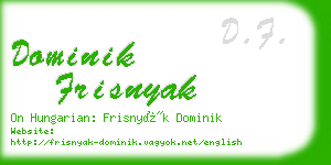 dominik frisnyak business card